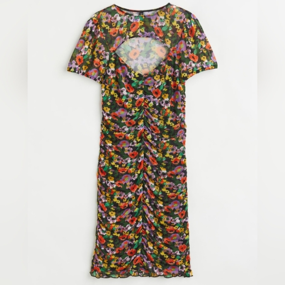 H&M Multicolor Floral Backless Dress